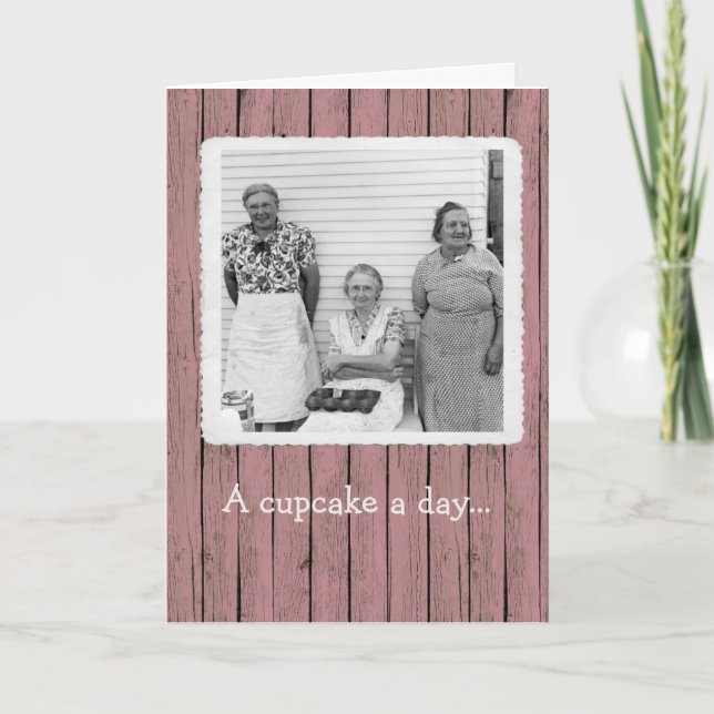 A Cupcake a Day Birthday Card (Front)