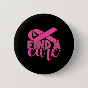 A Cure Breast Cancer Awareness 6 Cm Round Badge