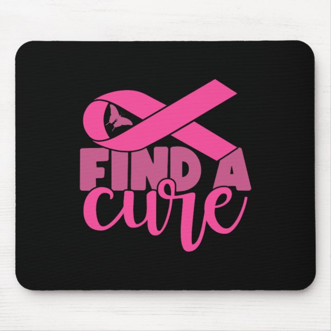 A Cure Breast Cancer Awareness  Mouse Mat (Front)
