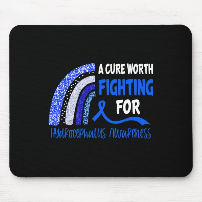 A Cure Worth Fighting For Hydrocephalus Awareness  Mouse Mat (Front)