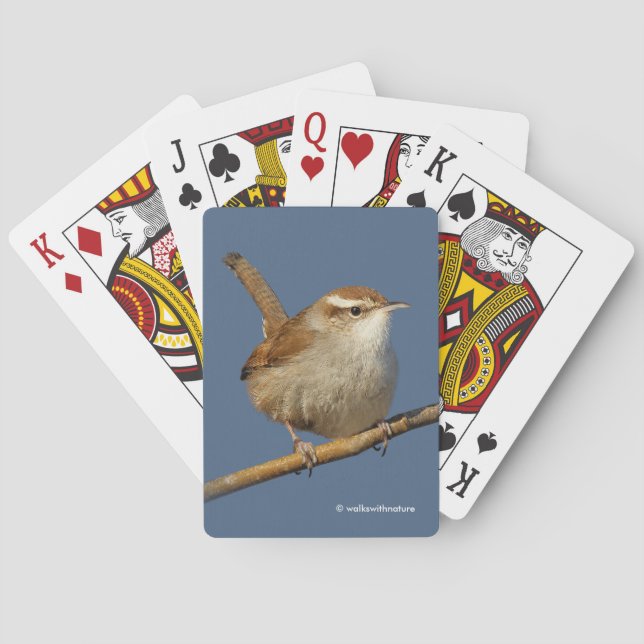 A Curious Bewick's Wren in the Tree Playing Cards (Back)