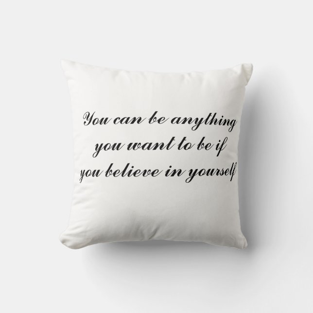 a cushion of inspiration to not doubt your abiliti (Front)