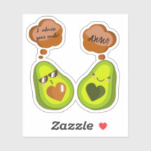 A CUSTOM  CUTE AVOCADO STICKERS