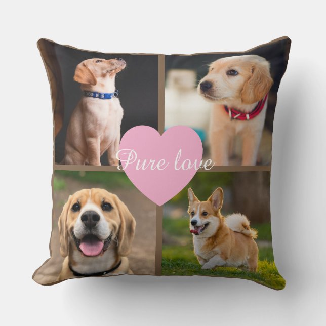 A custom pet pillow template for photos and text (Front)