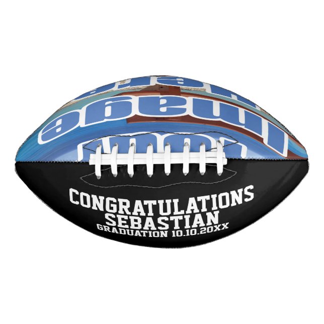 A custom text Personalised American Football (Front)