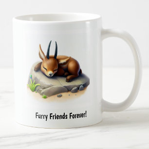 A Cute 3D Painted Sable Antelope Coffee Mug
