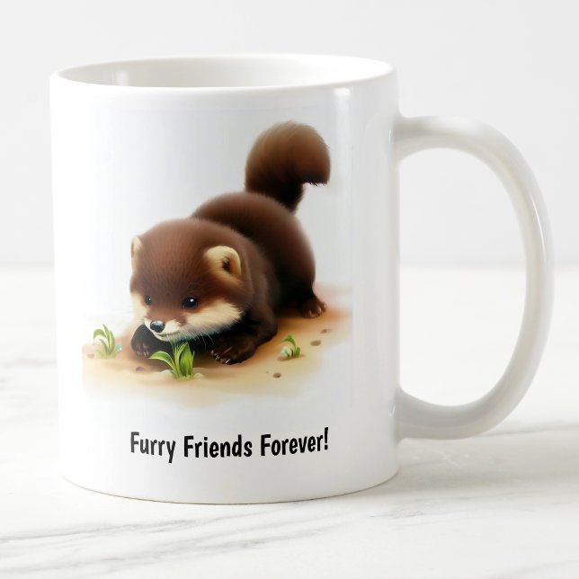 A Cute 3D Painted Sable Coffee Mug (Creator Uploaded)