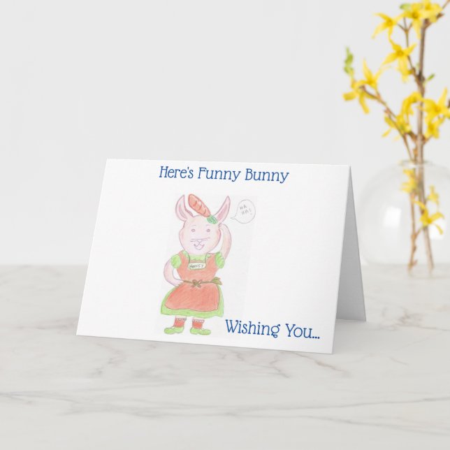 A Cute and Witty Children's Birthday Card (Yellow Flower)
