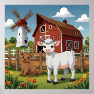 a cute ANIMALS OF THE FARM Poster