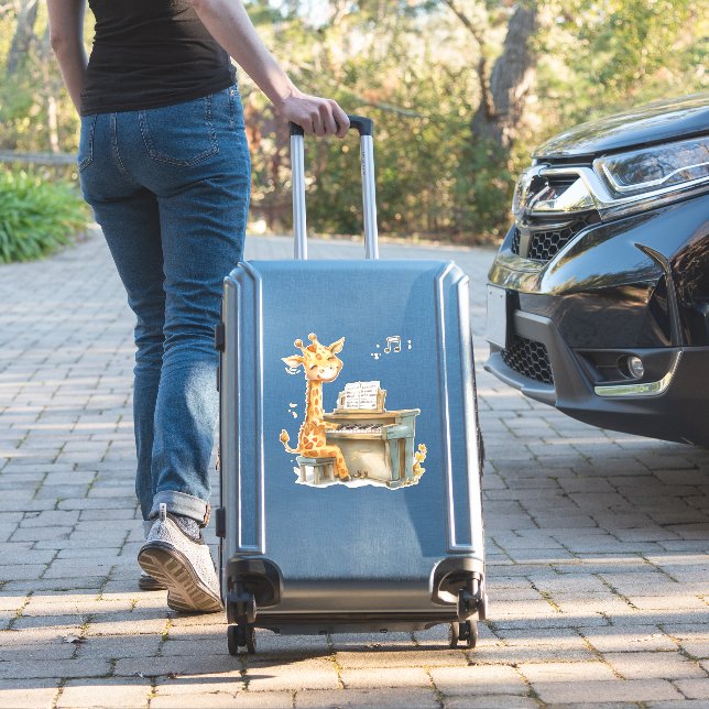 A Cute Baby Giraffe Plays The Guitar  (Suitcase Insitu)