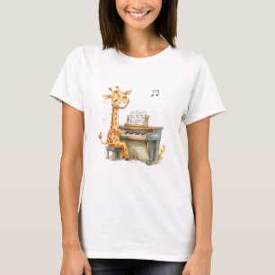A Cute Baby Giraffe Plays The Guitar T-Shirt