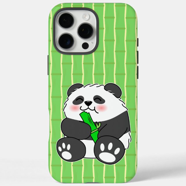 A Cute Baby Panda Eating Bamboo Stalk Case-Mate iPhone Case (Back)