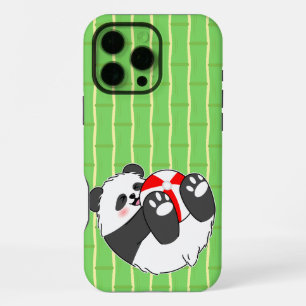 A Cute Baby Panda Playing with a Ball iPhone 16 Pro Max Case