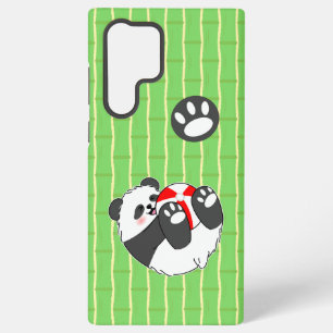 A Cute Baby Panda Playing with a Ball Samsung Galaxy Case