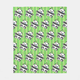 A Cute Baby Panda Sleeping Peacefully Fleece Blanket