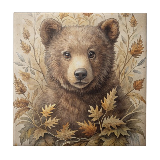 A Cute Bear in Forest Tile (Front)
