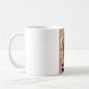 A cute bubble tea cup black white