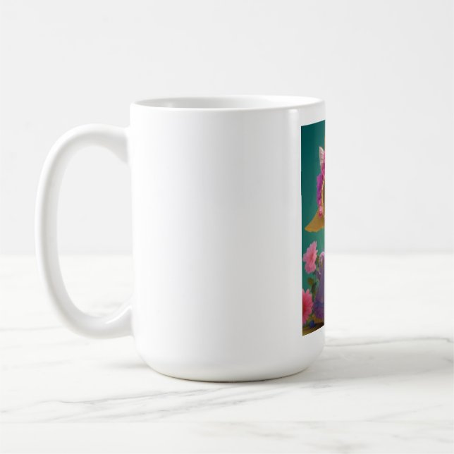 A cute cat clipart .  coffee mug (Left)