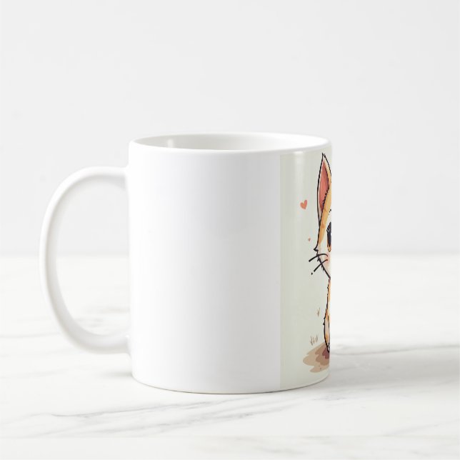 a cute cat coffee mug (Left)