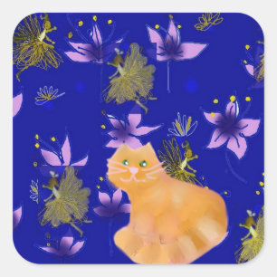 A cute cat named Catool Square Sticker