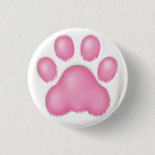 a cute cat's paw 3 cm round badge