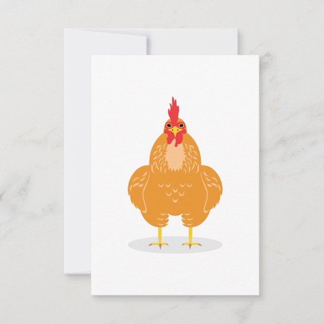 A Cute Chicken Thank You Card (Front)