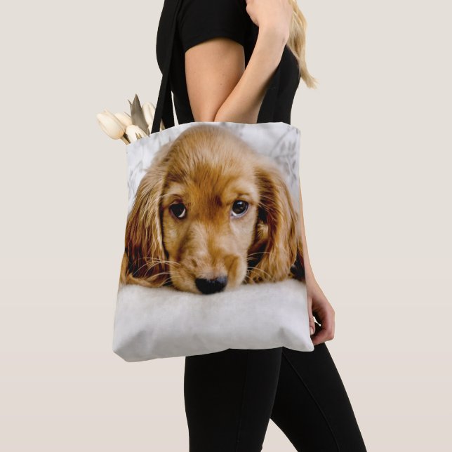 A Cute Cocker Spaniel Tote Bag (Close Up)