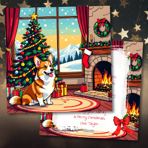 A Cute Corgi Christmas Personalized Holiday Card