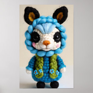 A Cute Crocheted Animal Poster