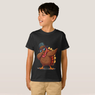 A Cute Dabbing Funny Turkey Thanksgiving T-Shirt