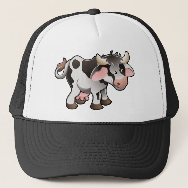 A Cute Dairy Cow Trucker Hat (Front)