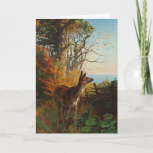 A Cute Deer In The Forest - Blank Note Card