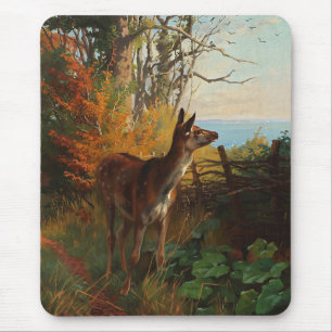 A Cute Deer In The Forest Mouse Mat