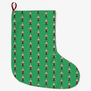 A cute deer large christmas stocking