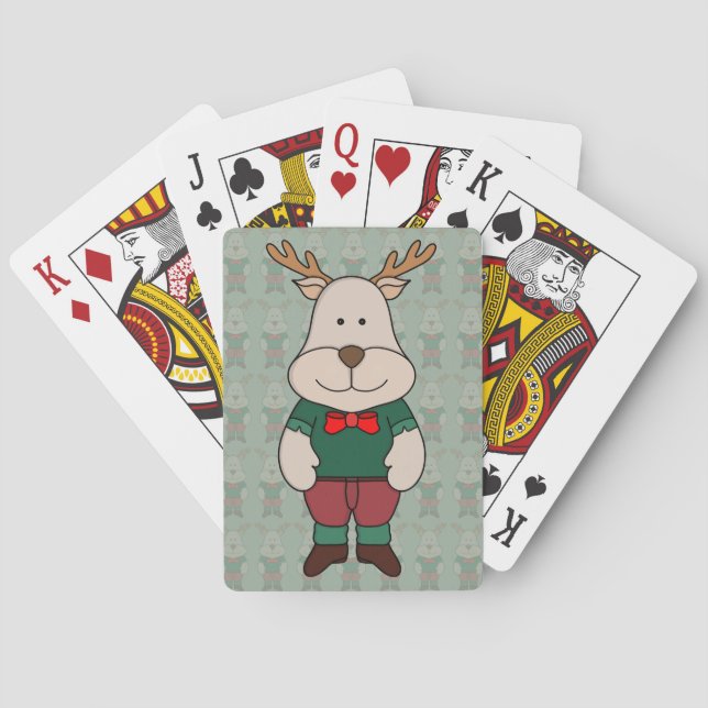 A cute deer playing cards (Back)