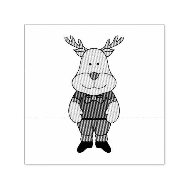 A cute deer self-inking stamp (Design)