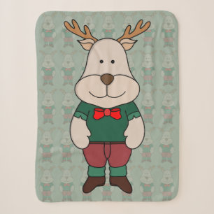 A cute deer sherpa blanket