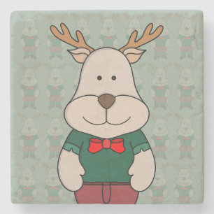 A cute deer stone coaster