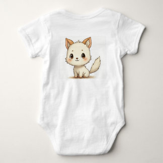 a cute dog and baby clothes bodysuit