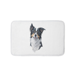 A cute dog Border Collie Bath Mat