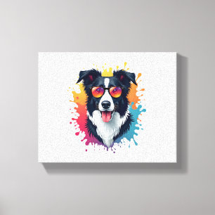 A cute dog Border Collie [RB#10009]  Canvas Print