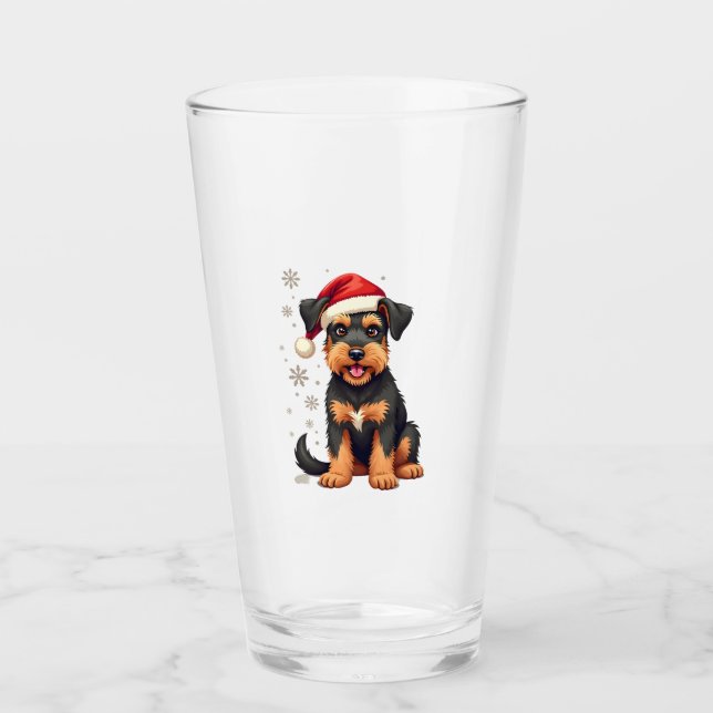 A cute dog Border Collie [RB#10009]  Glass (Front)