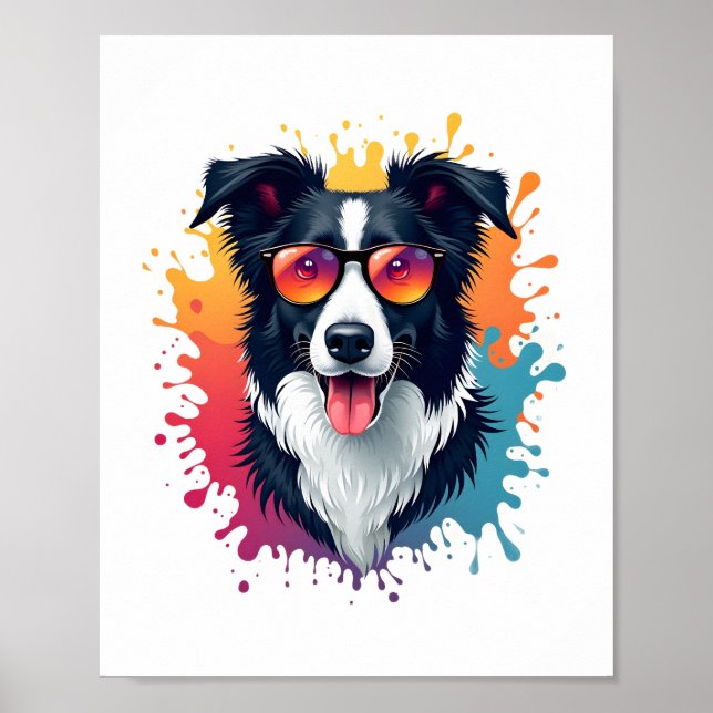 A cute dog Border Collie [RB#10009]  Poster (Front)