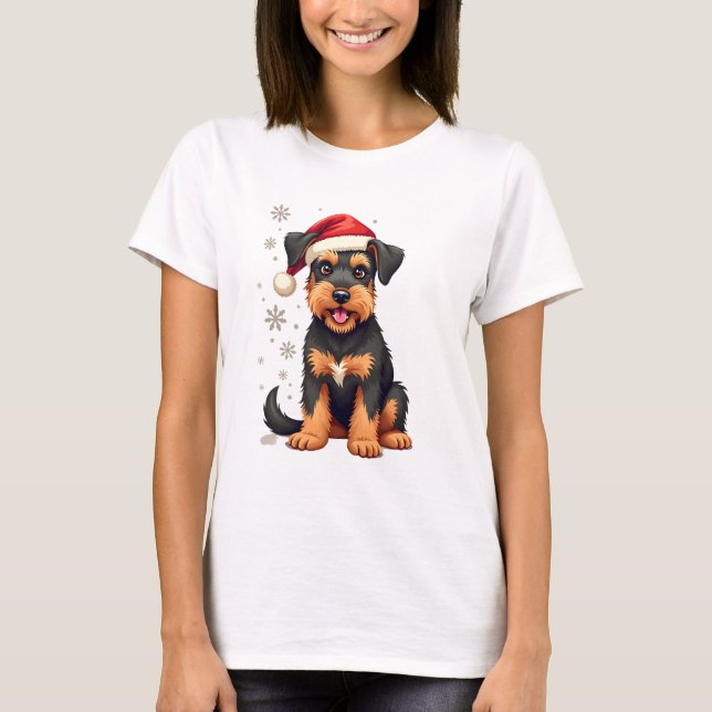 A cute dog Border Collie [RB#10009]  T-Shirt (Front)