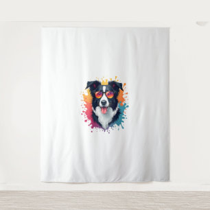 A cute dog Border Collie [RB#10009]  Tapestry