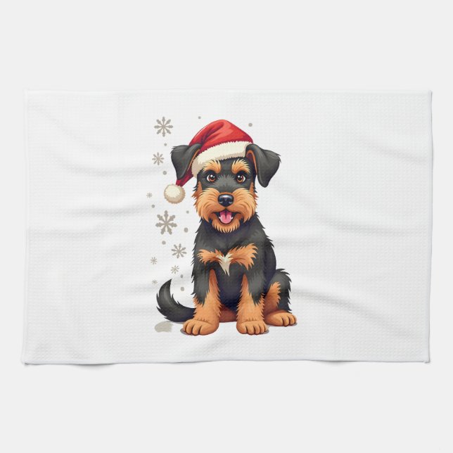 A cute dog Border Collie [RB#10009]  Tea Towel (Horizontal)