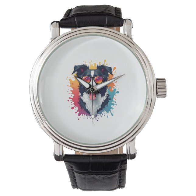 A cute dog Border Collie [RB#10009]  Watch (Front)