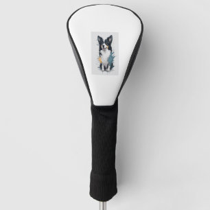 A cute dog Border Collie [RB#10011]  Golf Head Cover