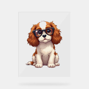 A cute dog King Charles Spaniel  Acrylic Sign