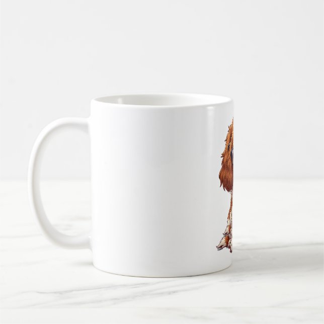 A cute dog King Charles Spaniel  Coffee Mug (Left)